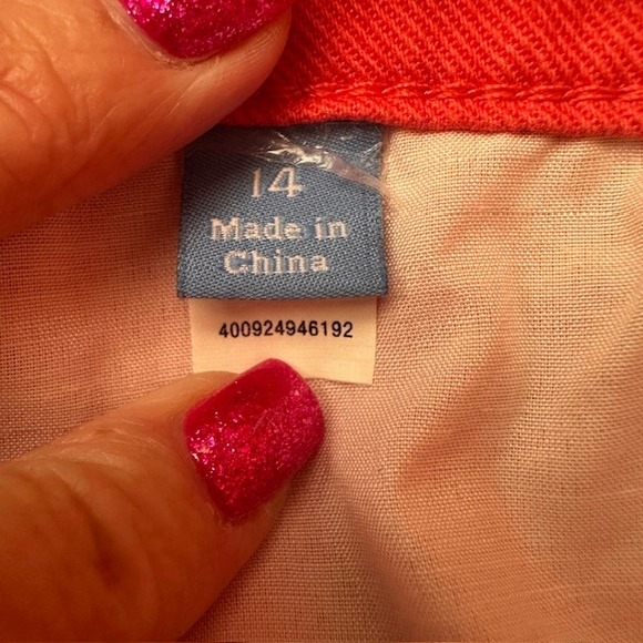 Simply Vera Vera Wang Women's Orange Coral Straight Stretch Jeans 14 Summer - Picture 9 of 10